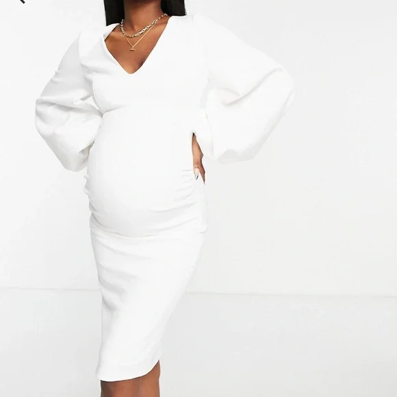 white bodycon dress maternity Hollow Sexy Lace Bodycon Dress Maternity Photoshoot Dress Pregnancy Dress Shoot 8 / off White main image 1